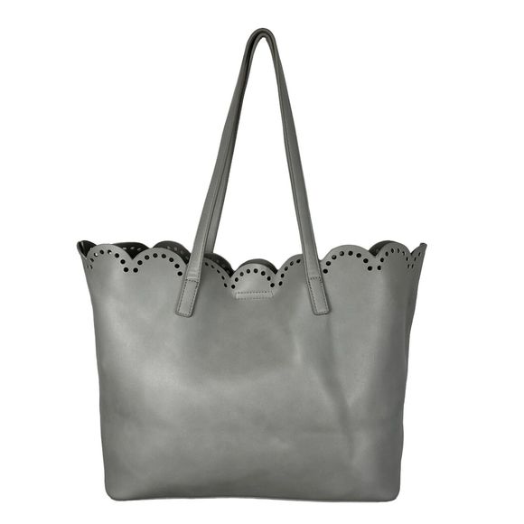 Kate & Alex Cuffaro Italian Design Hand Bag Purse Tote Gray Magnetic Closure - Picture 1 of 13